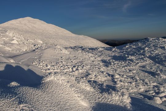Mount Adams summit ridge under clear alpine skies in the White Mountains