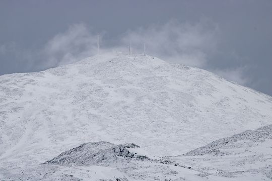Buildings and weather observatory atop Mount Washington in the White Mountains