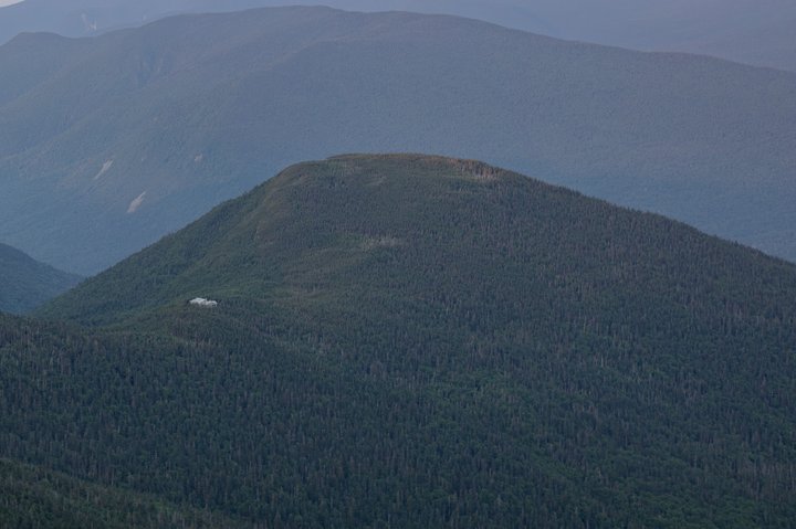 View of the Twin Range from the wooded spur on Galehead Mountain