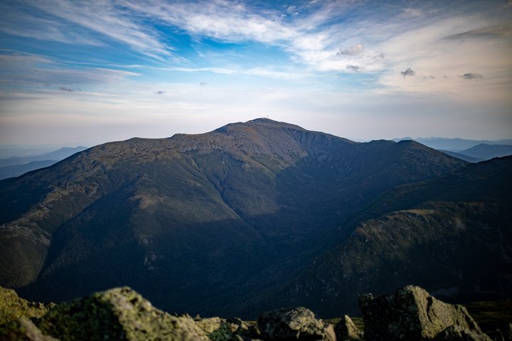 Buildings and weather observatory atop Mount Washington in the White Mountains