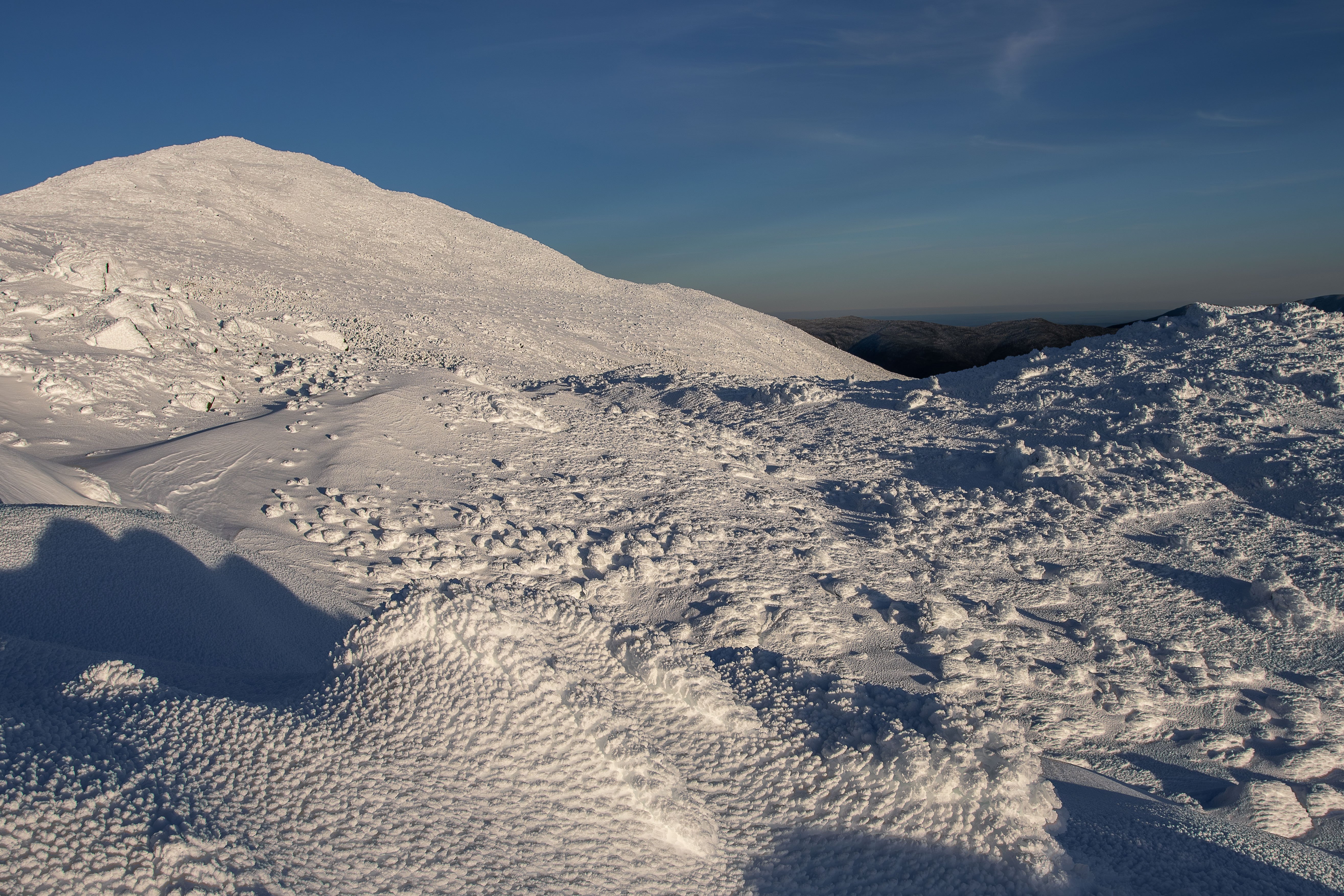 Mount Adams summit ridge under clear alpine skies in the White Mountains