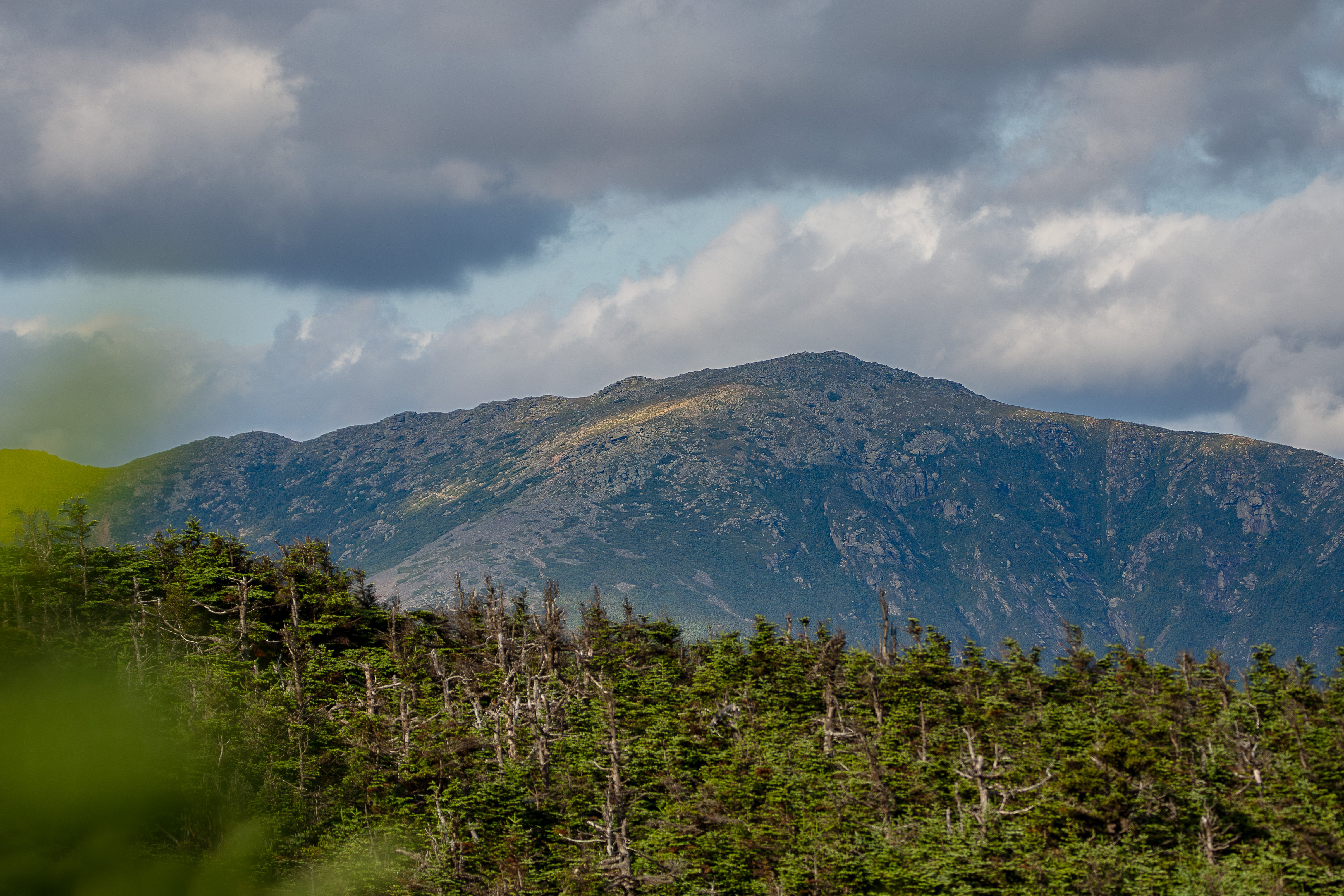 Franconia Ridge trail climbing toward the Mount Lafayette summit cone
