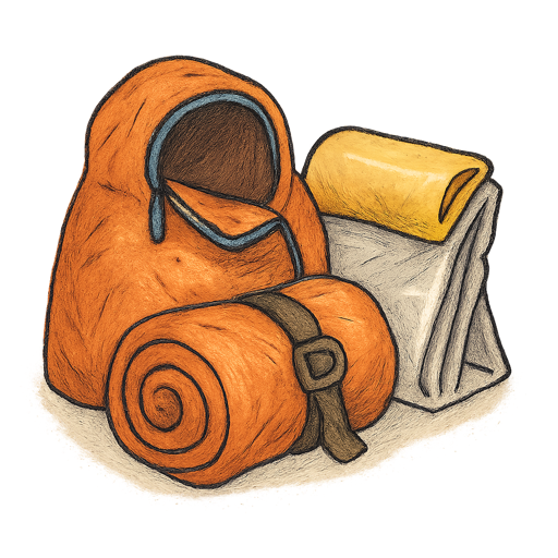 Emergency Shelter & Warmth gear illustration