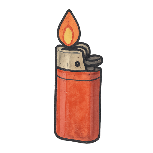 Butane Lighter gear illustration