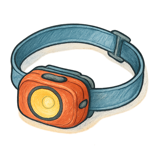 UL Rechargeable Headlamp gear illustration